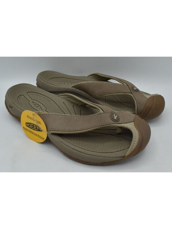 Keen Mens Size 8.5 Waimea TG Toe Guard Brindle Birch Leather Flip Flops Sandals main image 10